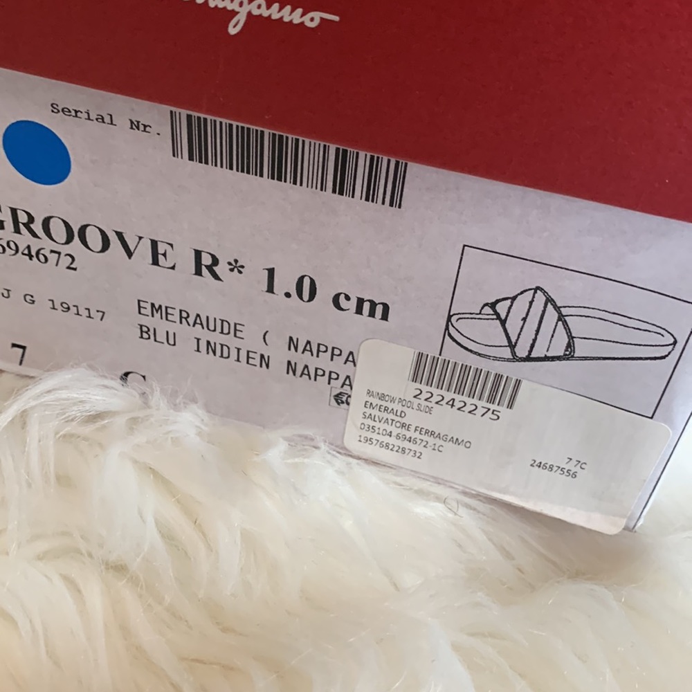 🌈 Salvatore Ferragamo Rainbow Pool Slide Sandals by Ferragamo - Picture 10 of 16